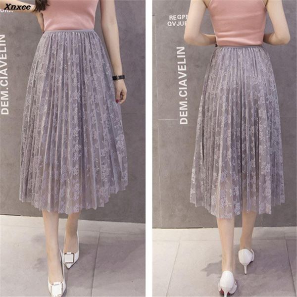 skirts 2021 spring summer vintage lace womens elastic high waist tulle mesh skirt long pleated tutu female jupe longue, Black
skirts 2021 spring summer vintage lace womens elastic high waist tulle mesh skirt long pleated tutu female jupe longue, Black