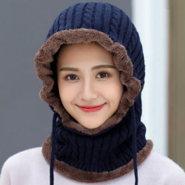 beanie/skull caps women winter warm cable knitted balaclava hat plush lined thermal windproof full cover drawstring earflap hood cap scarf, Blue;gray
beanie/skull caps women winter warm cable knitted balaclava hat plush lined thermal windproof full cover drawstring earflap hood cap scarf, Blue;gray