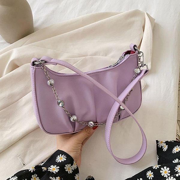 chain design pearl solid color small shoulder bags for women 2021 pu leather fashion wild crossbody female armpit handbags totes
chain design pearl solid color small shoulder bags for women 2021 pu leather fashion wild crossbody female armpit handbags totes