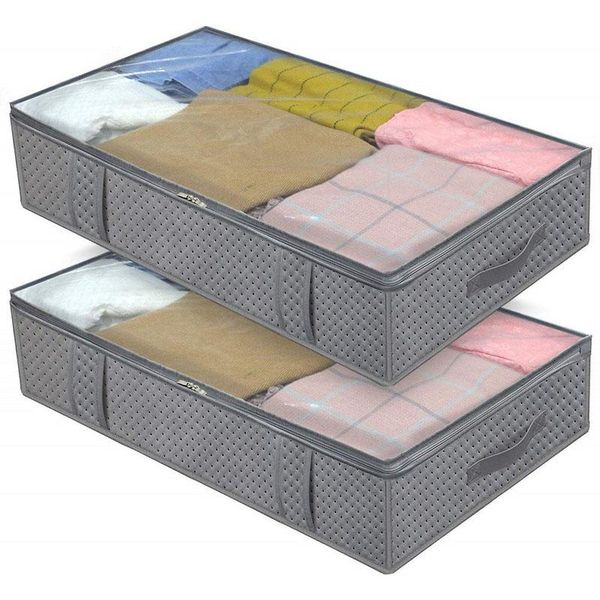 clothing & wardrobe storage foldable quilt bag 2pcs non-woven under bed clothes toys storages box with zipper large capacity home organizer
clothing & wardrobe storage foldable quilt bag 2pcs non-woven under bed clothes toys storages box with zipper large capacity home organizer