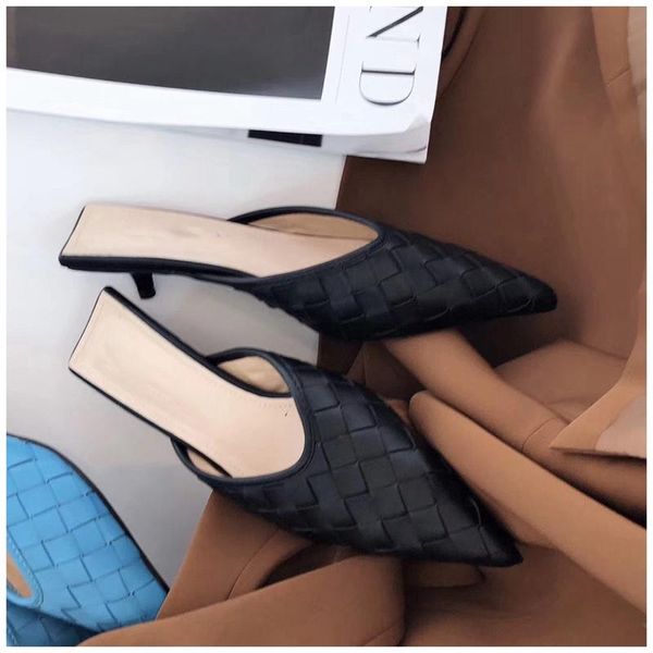 brand embroider mule slippers fashion weave casual outdoor slides low heel pointed toe design slip on sandal flip flop, Black
brand embroider mule slippers fashion weave casual outdoor slides low heel pointed toe design slip on sandal flip flop, Black