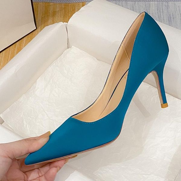 dress shoes blue green silk pointed toe thin high heels british style women slip on breathable pumps classic office o0009, Black
dress shoes blue green silk pointed toe thin high heels british style women slip on breathable pumps classic office o0009, Black