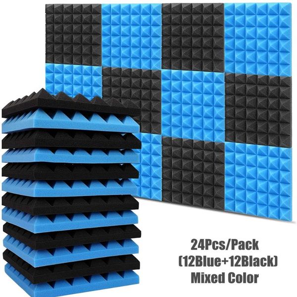 12pcs blue+12pcs black mixed color soundproof pyramid studio foam 30x30x5cm acoustic panels ktv drun room wall pad wallpapers
12pcs blue+12pcs black mixed color soundproof pyramid studio foam 30x30x5cm acoustic panels ktv drun room wall pad wallpapers