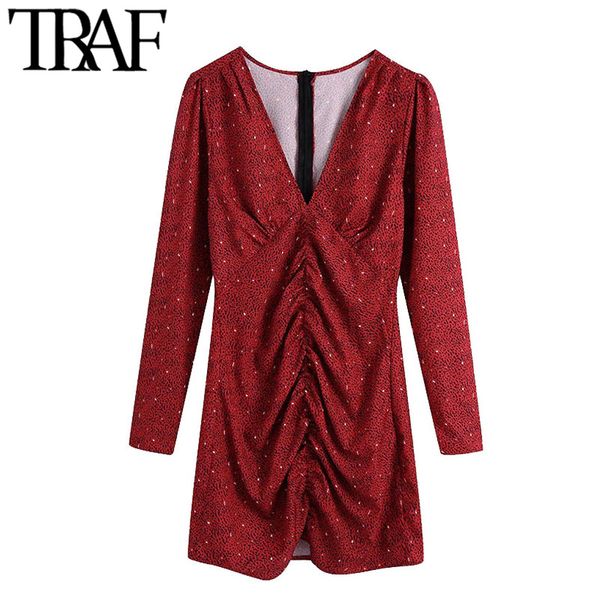 traf women chic fashion leopard print pleated mini dress vintage puff sleeves back zipper female dresses mujer 210415, Black;gray
traf women chic fashion leopard print pleated mini dress vintage puff sleeves back zipper female dresses mujer 210415, Black;gray