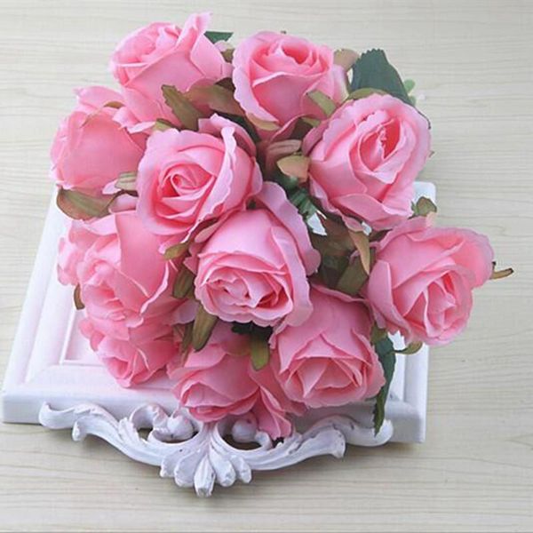 12pcs/lots artificial rose flowers wedding bouquet white pink thai royal silk home decoration party decorative & wreaths
12pcs/lots artificial rose flowers wedding bouquet white pink thai royal silk home decoration party decorative & wreaths