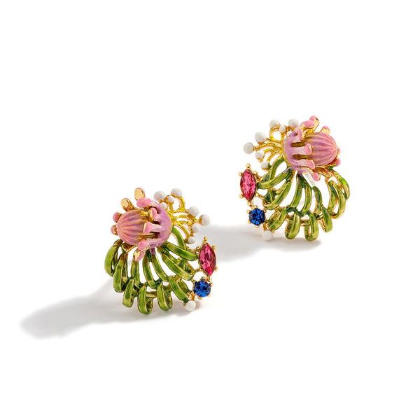 stud european and american fashion enamel forest flower earrings personality simple retro fairy no pierced female, Golden;silver
stud european and american fashion enamel forest flower earrings personality simple retro fairy no pierced female, Golden;silver