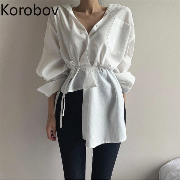 korobov vintage long sleeve white women blouses korean casual irregular female shirts summer new pockets blusas mujer 210430
korobov vintage long sleeve white women blouses korean casual irregular female shirts summer new pockets blusas mujer 210430
