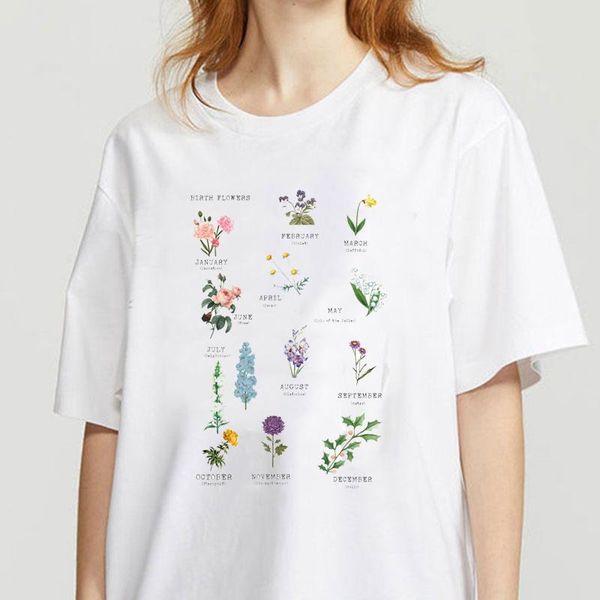 women's t-shirt 1pcs flower meanings women tumblr vintage fashion floral blooms cute aesthetic grunge printed tee sunflower rose shirt, White
women's t-shirt 1pcs flower meanings women tumblr vintage fashion floral blooms cute aesthetic grunge printed tee sunflower rose shirt, White