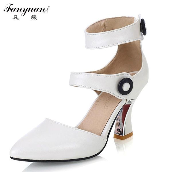 dress shoes fanyuan arrival sweet color fashion ankle strap sandals for woman casual ponited toe med heel, Black
dress shoes fanyuan arrival sweet color fashion ankle strap sandals for woman casual ponited toe med heel, Black