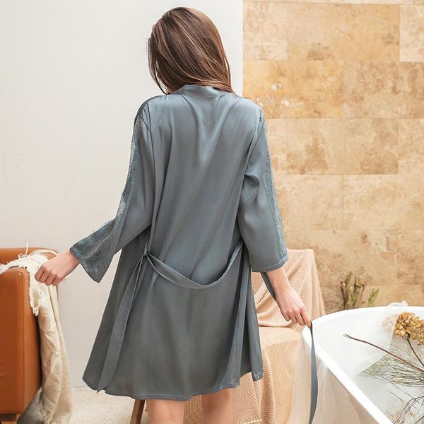 women's sleepwear kimono lace sleeve hollow out bathrobes elegant satin robes above knee mini length nightwear sexy, Black;red
women's sleepwear kimono lace sleeve hollow out bathrobes elegant satin robes above knee mini length nightwear sexy, Black;red