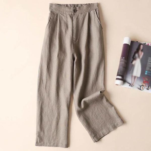 khaki cotton linen wide leg beach pants plus size clothing elastic waist vintage loose casual pockets long women trousers women's & cap, Black;white
khaki cotton linen wide leg beach pants plus size clothing elastic waist vintage loose casual pockets long women trousers women's & cap, Black;white