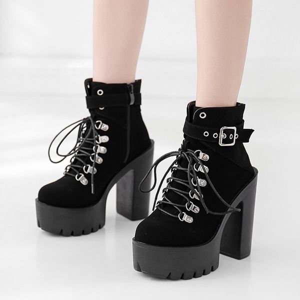 41.42.40 size new european and american womens shoes chunky heel martin boots womens muffin super high heel platform stage performance short, Black
41.42.40 size new european and american womens shoes chunky heel martin boots womens muffin super high heel platform stage performance short, Black