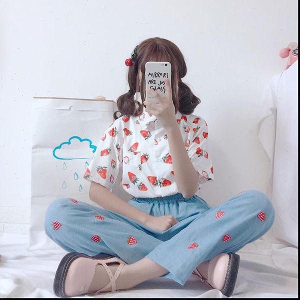 japan kawaii vintage super women blouses fruit strawberry print korean punk harajuku clothing for, White
japan kawaii vintage super women blouses fruit strawberry print korean punk harajuku clothing for, White