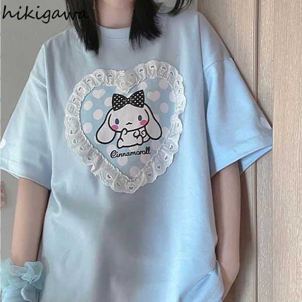 hikigawa women clothes japan kawaii tshirts heart patchwork cartoon print short sleeve t-shirts student cute loose t shirts women's t-, White
hikigawa women clothes japan kawaii tshirts heart patchwork cartoon print short sleeve t-shirts student cute loose t shirts women's t-, White
