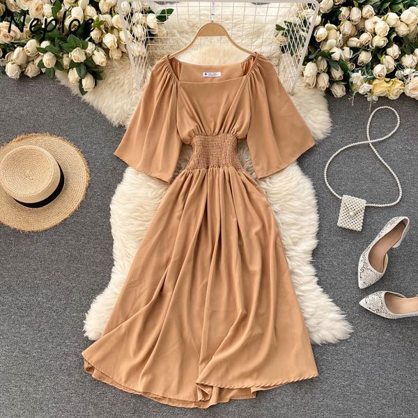neploe o neck pullover short sleeve dress women high waist hip a line long slim vestidos summer holiday robe solid 210510, Black;gray
neploe o neck pullover short sleeve dress women high waist hip a line long slim vestidos summer holiday robe solid 210510, Black;gray