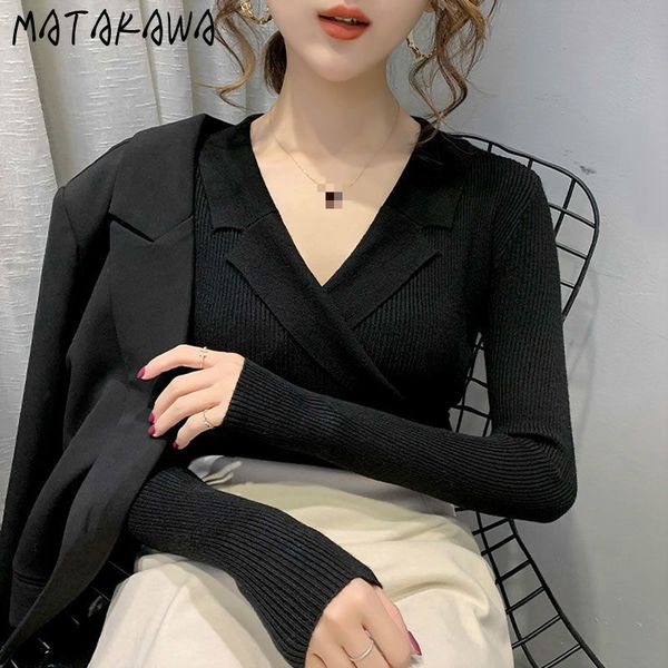 korean fashion v-neck base irregular stretch woman sweaters spring slim sweater outer wear pullover 210506, White;black
korean fashion v-neck base irregular stretch woman sweaters spring slim sweater outer wear pullover 210506, White;black