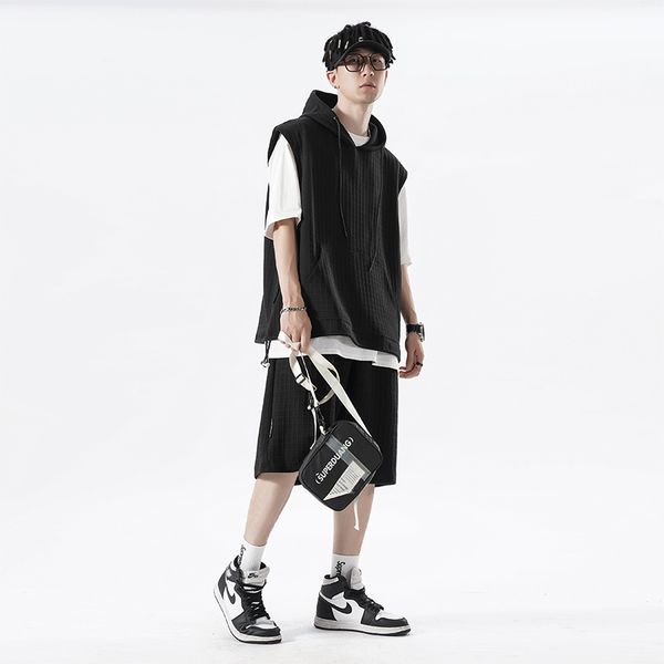 summer harajuku waffle set men suit solid hoodie and short workout jogging casual 2 pieces set male tracksuit oversized clothes, Gray
summer harajuku waffle set men suit solid hoodie and short workout jogging casual 2 pieces set male tracksuit oversized clothes, Gray