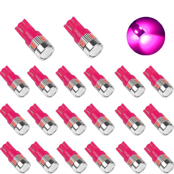 20pcs pink t10 w5w 5630 6smd 12v led bulbs for car license plate light interior lights reading light trunk light bulb
20pcs pink t10 w5w 5630 6smd 12v led bulbs for car license plate light interior lights reading light trunk light bulb