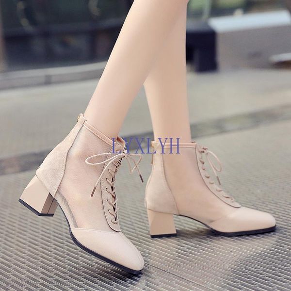 boots women lace up mesh shoes ankle booties summer back zipper botas mujer brand design botines female size 39, Black
boots women lace up mesh shoes ankle booties summer back zipper botas mujer brand design botines female size 39, Black