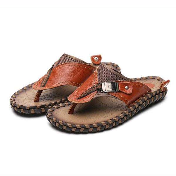sandals summer casual men' flip flops plus size 46 47 48genuine leather slippers fashion sliders outdoor non-slip beach slipper, Black
sandals summer casual men' flip flops plus size 46 47 48genuine leather slippers fashion sliders outdoor non-slip beach slipper, Black