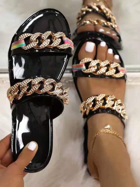 slippers big chain women's outer wear muffin thick bottom 2021 fashion size net red sanya seaside beach shoes, Black
slippers big chain women's outer wear muffin thick bottom 2021 fashion size net red sanya seaside beach shoes, Black