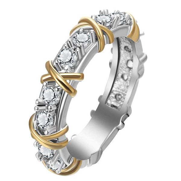 cluster rings fashion two-tone x shape cross finger for women luxury silver gold filled white cubic zircon ring men jewelry, Golden;silver
cluster rings fashion two-tone x shape cross finger for women luxury silver gold filled white cubic zircon ring men jewelry, Golden;silver