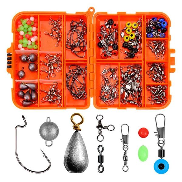 165pcs fishing accessories kit swivel snaps connector beads iscas pesca tackle boxs easy to store fish tool
165pcs fishing accessories kit swivel snaps connector beads iscas pesca tackle boxs easy to store fish tool