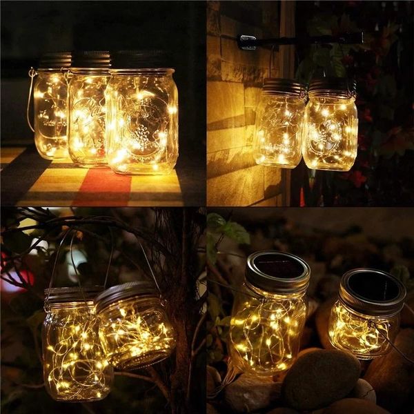 solar jar lid light 20 led power copper wire strings waterproof panel fairy lights outdoor wall lamps
solar jar lid light 20 led power copper wire strings waterproof panel fairy lights outdoor wall lamps