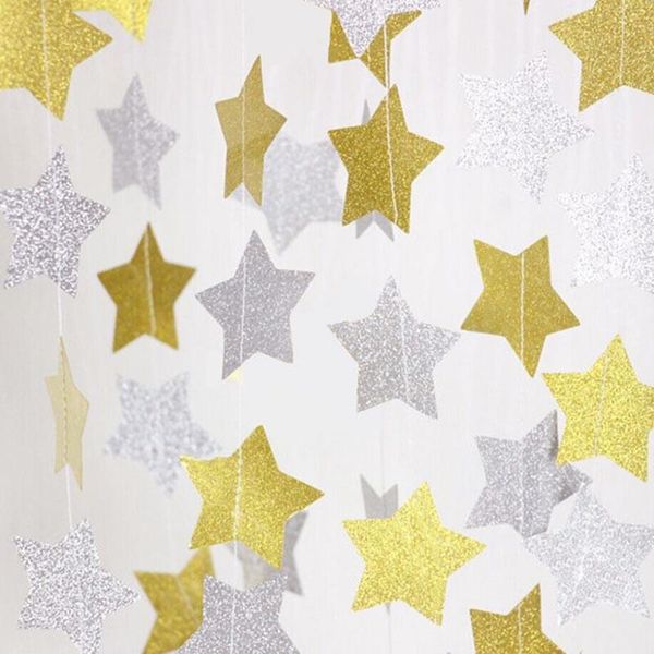 party decoration 4m bright gold silver star sparkle paper string event garlands wedding room decor birthday supplies
party decoration 4m bright gold silver star sparkle paper string event garlands wedding room decor birthday supplies