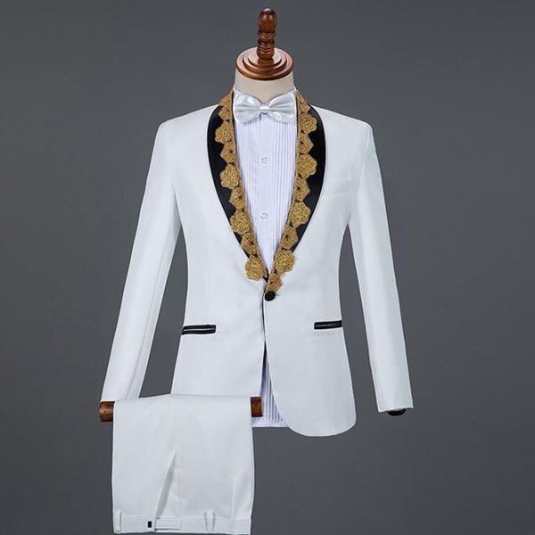 men's suits & blazers 2021 autumn white black red blue sequins collar tuxedo male singer host chorus performance stage costume
men's suits & blazers 2021 autumn white black red blue sequins collar tuxedo male singer host chorus performance stage costume