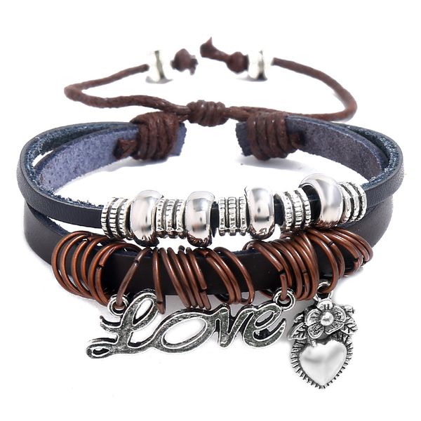 fashion handmade weave leather thread bracelets love heart zinc alloy charm beaded genuine leather bangles couple wristbands, Golden;silver
fashion handmade weave leather thread bracelets love heart zinc alloy charm beaded genuine leather bangles couple wristbands, Golden;silver