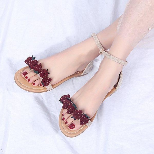 sandals 2021 women's shoes fashion elegant casual summer ladies flats strawberry decoration sweet dress women, Black
sandals 2021 women's shoes fashion elegant casual summer ladies flats strawberry decoration sweet dress women, Black