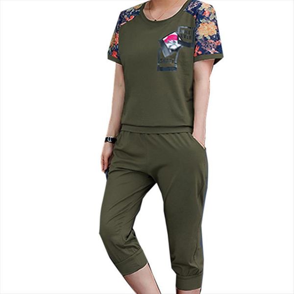 summer set 2 pieces womens tracksuits clothing set: short sleeve t shirt pants casual sportsuits woman track suits, Gray
summer set 2 pieces womens tracksuits clothing set: short sleeve t shirt pants casual sportsuits woman track suits, Gray