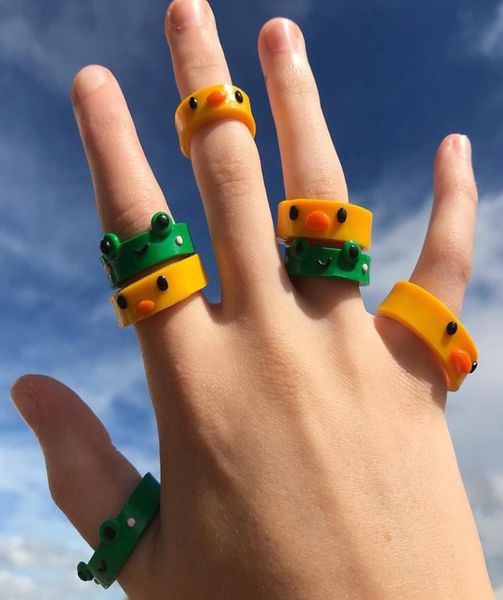 cluster rings 2021 trend european ins frog animal resin ring for women simple stereoscopic color chick cherry girls jewelry gift wholesale, Golden;silver
cluster rings 2021 trend european ins frog animal resin ring for women simple stereoscopic color chick cherry girls jewelry gift wholesale, Golden;silver