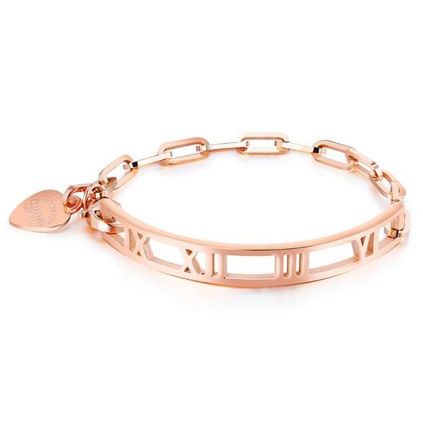charm bracelets 2021 women stainless steel rose gold bangle bracelet fashion roman numeral heart cuff wedding jewelry, Golden;silver
charm bracelets 2021 women stainless steel rose gold bangle bracelet fashion roman numeral heart cuff wedding jewelry, Golden;silver