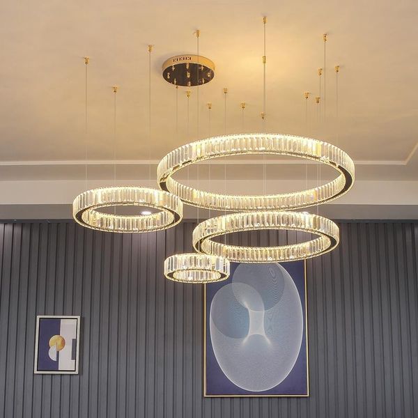 pendant lamps modern luxury crystal led chandelier villa stairs dimmable foyer living room decorative
pendant lamps modern luxury crystal led chandelier villa stairs dimmable foyer living room decorative