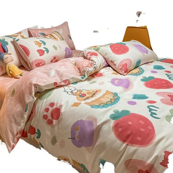 bedding sets small fresh bed four-piece set all cotton pure 100 spring and autumn sheet internet flower quilt cover home
bedding sets small fresh bed four-piece set all cotton pure 100 spring and autumn sheet internet flower quilt cover home