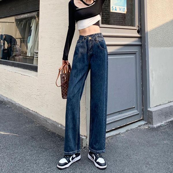 women's jeans design sense niche dark blue early autumn 2021 loose and thin straight pants with high waist wide legs
women's jeans design sense niche dark blue early autumn 2021 loose and thin straight pants with high waist wide legs
