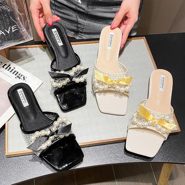 slippers women's 2021 summer shoes for female flat with flip flops string bead fashion ladies sandals indoor slides, Black
slippers women's 2021 summer shoes for female flat with flip flops string bead fashion ladies sandals indoor slides, Black