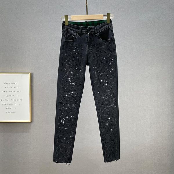 women's jeans black for women 2021 autumn high waist slim fit cropped pencil pants drilling girls skinny jean elastic, Blue
women's jeans black for women 2021 autumn high waist slim fit cropped pencil pants drilling girls skinny jean elastic, Blue
