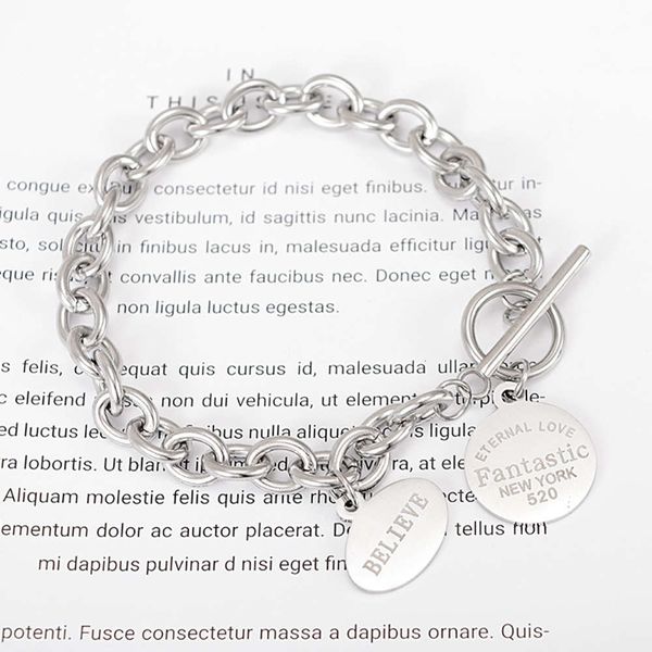 personalized titanium bracelet men and women punk hip hop jewelry stainless steel hand coin letter pendant, Black
personalized titanium bracelet men and women punk hip hop jewelry stainless steel hand coin letter pendant, Black