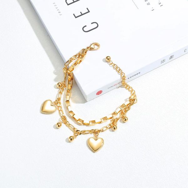 charm bracelets fashion all-match multi-layer stainless steel bracelet women love round beads temperament ladies, Golden;silver
charm bracelets fashion all-match multi-layer stainless steel bracelet women love round beads temperament ladies, Golden;silver