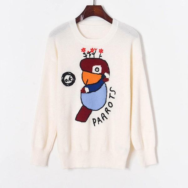 women's sweaters 2021 autumn fashion sweater pullovers women o-neck knit casual jumper jersey cartoon animal parronts embroidery korea, White;black
women's sweaters 2021 autumn fashion sweater pullovers women o-neck knit casual jumper jersey cartoon animal parronts embroidery korea, White;black