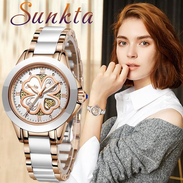 wristwatches sunkta quartz women watches fashion waterproof ceramic bracelet wristband watch girl clock relogio feminino+bo, Slivery;brown
wristwatches sunkta quartz women watches fashion waterproof ceramic bracelet wristband watch girl clock relogio feminino+bo, Slivery;brown