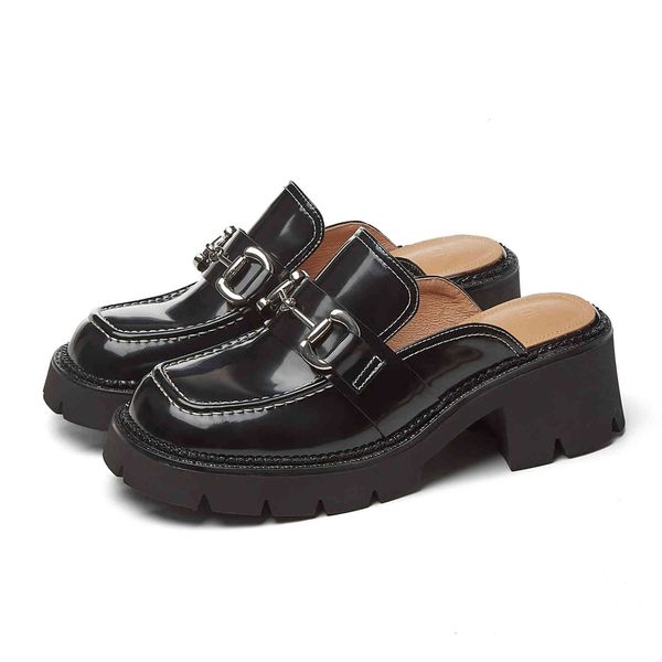 slippers mkkhou moda muller sapatos femininos verão novo couro fivela de metal sola grossa casuais chinelos bgrm, Black
slippers mkkhou moda muller sapatos femininos verão novo couro fivela de metal sola grossa casuais chinelos bgrm, Black