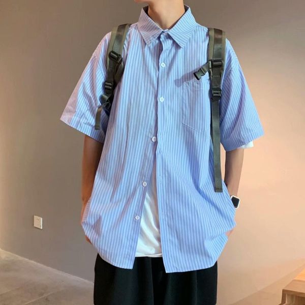 men's casual shirts short-sleeved shirt, hong kong style pinstripe thin drape, handsome loose half-sleeved shirt, White;black
men's casual shirts short-sleeved shirt, hong kong style pinstripe thin drape, handsome loose half-sleeved shirt, White;black