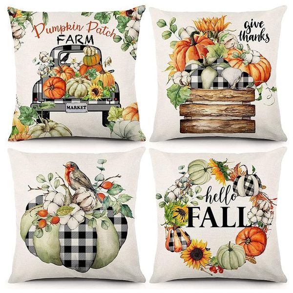 pillow case fall covers 18x18 set of 4 autumn decorations throw pillowcase farmhouse cushion for home decor
pillow case fall covers 18x18 set of 4 autumn decorations throw pillowcase farmhouse cushion for home decor