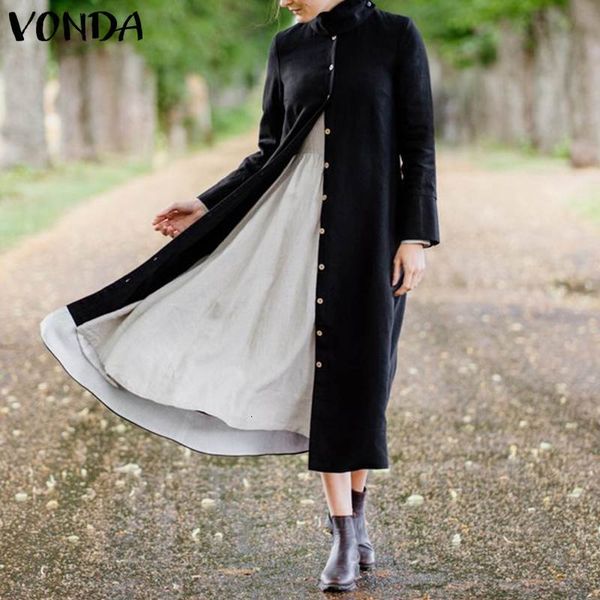 women's blouses & shirts 2021 stylish elegant long sleeve dress spring sundress vonda solid party dresses femme lapel vestidos but, White
women's blouses & shirts 2021 stylish elegant long sleeve dress spring sundress vonda solid party dresses femme lapel vestidos but, White
