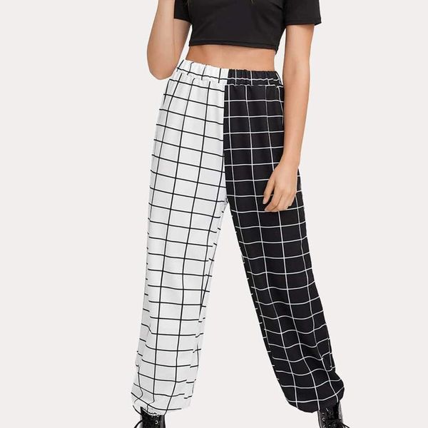 womail 2021 autumn women pants fashion streetwear black and white plaid print loose elastic high waist harem cargo s-xl women's & capri, Black;white
womail 2021 autumn women pants fashion streetwear black and white plaid print loose elastic high waist harem cargo s-xl women's & capri, Black;white