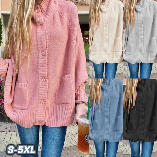 e-baihui solid color cardigan long sleeve sweater women's half turtleneck loose casual bat sleeve sweater hc0394, White;black
e-baihui solid color cardigan long sleeve sweater women's half turtleneck loose casual bat sleeve sweater hc0394, White;black